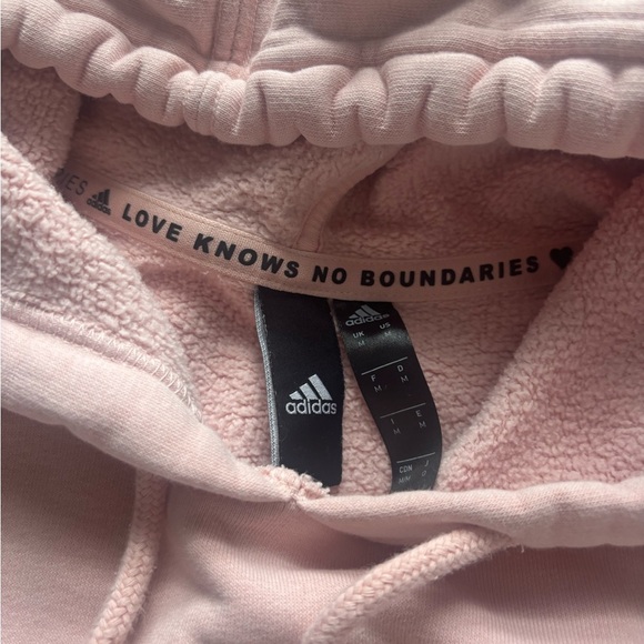 Adidas Men's Pink and Cream Hoodie - Picture 3 of 5
